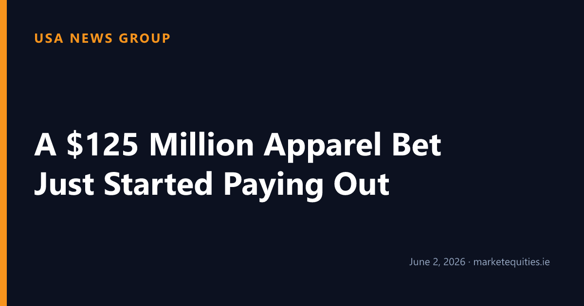 USA News Group: A $125 Million Apparel Bet Just Started Paying Out