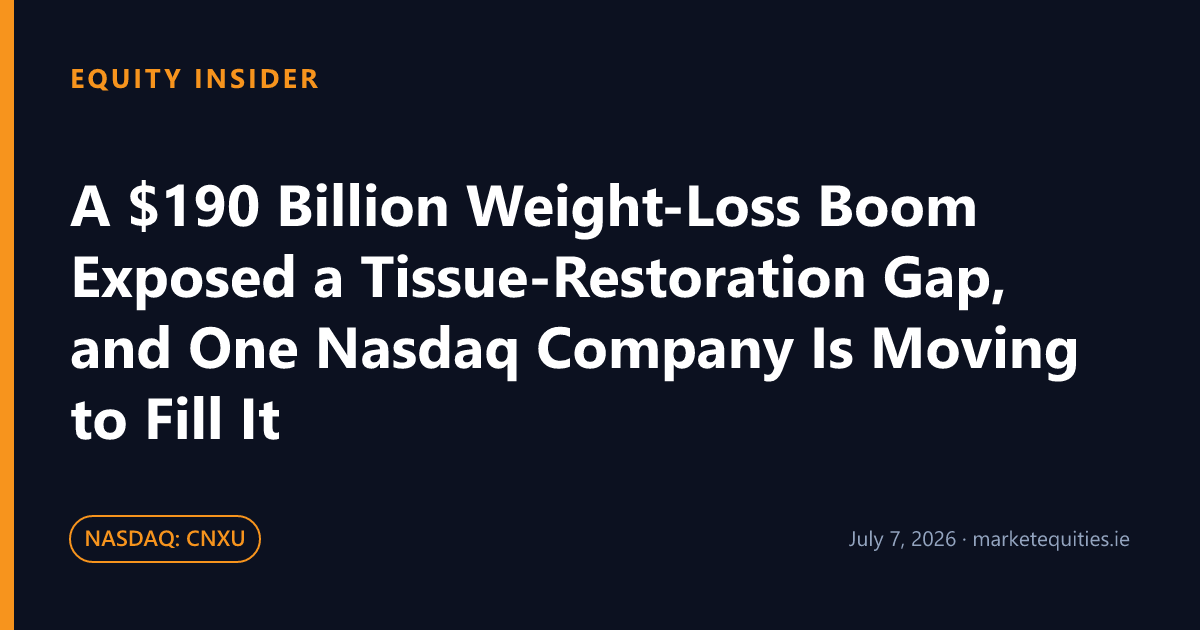 Equity Insider: A $190 Billion Weight-Loss Boom Exposed a Tissue-Restoration Gap, and One Nasdaq Company Is Moving…