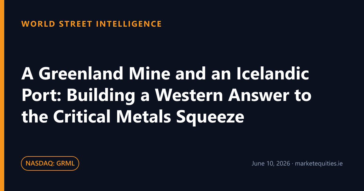 World Street Intelligence: A Greenland Mine and an Icelandic Port: Building a Western Answer to the Critical Metals Squeeze