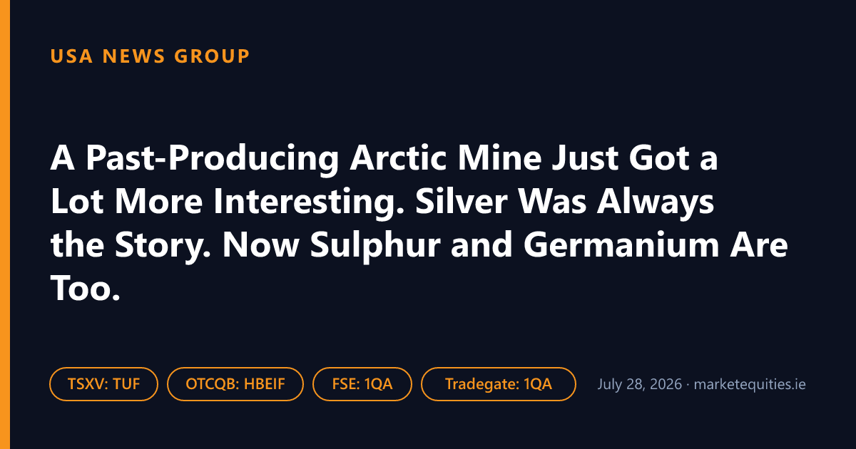 USA News Group: A Past-Producing Arctic Mine Just Got a Lot More Interesting. Silver Was Always the Story. Now…