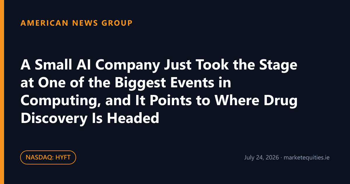 American News Group: A Small AI Company Just Took the Stage at One of the Biggest Events in Computing, and It Points to…