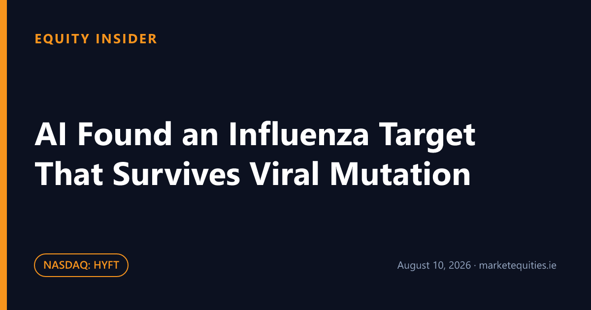 Equity Insider: AI Found an Influenza Target That Survives Viral Mutation